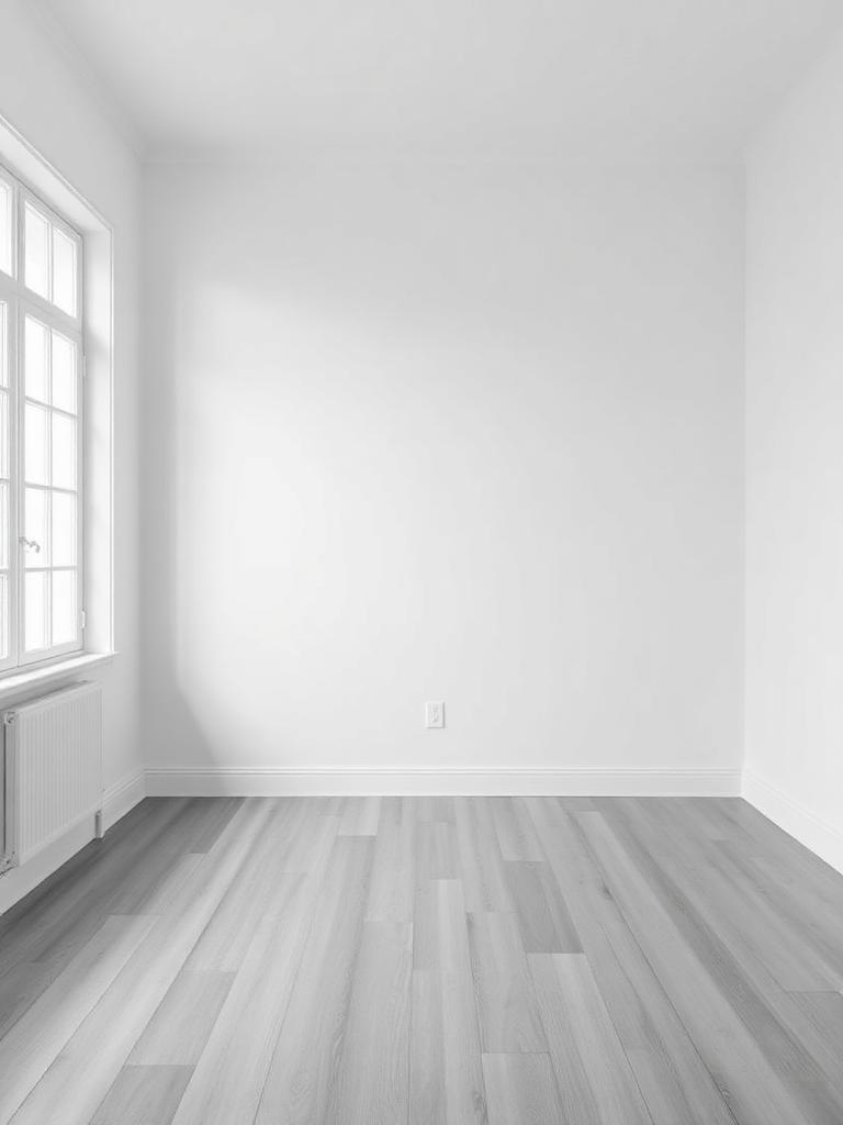 Cleared and cleaned interior of a vacant property